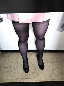 Pretty transsexual posing completely naked in these photos.