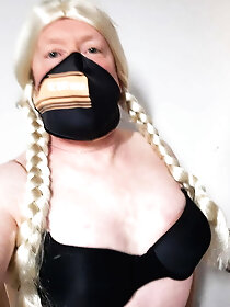 Shemale harlot is masturbating